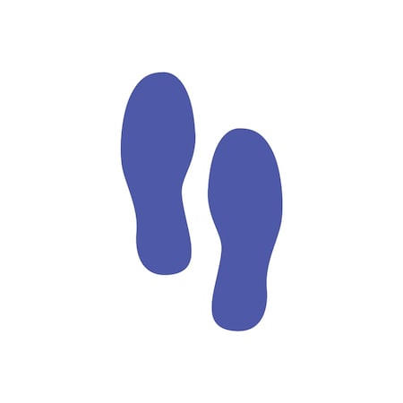 5S Supplies 5S Corner Markers, 3 1/2 in W., 9 1/2 in L., 0.003 in Thickness, 25 PK VSF-FOOTPRINTS-BLUE
